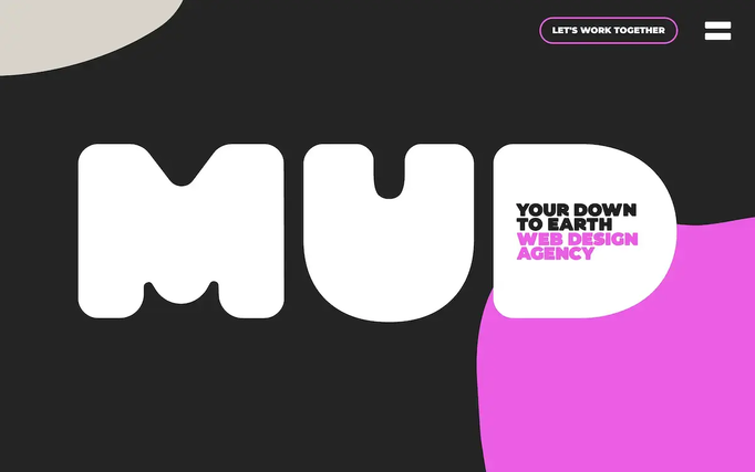 The OUr Name is Mud homepage; they are one of the oldest and most experienced Craft CMS agencies in the UK