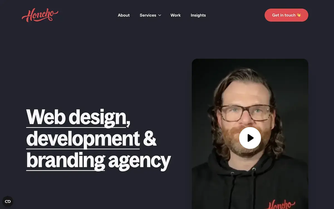 The honcho craft cms web design agency website homepage